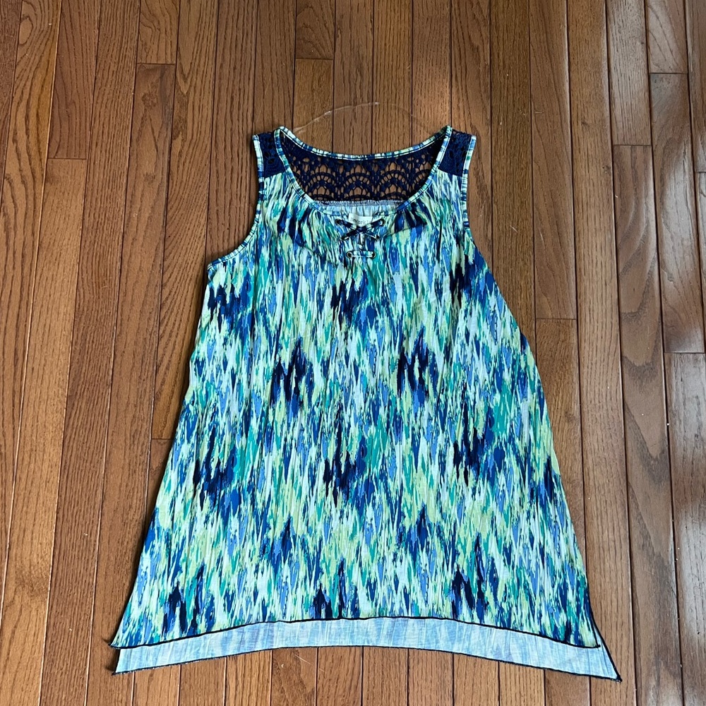 Green and blue tank top